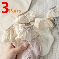 Calcetines de encaje con volantes para niñas - Algodón suave