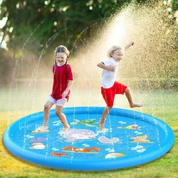 Piscina infantil con esterilla de agua sensorial para exterior