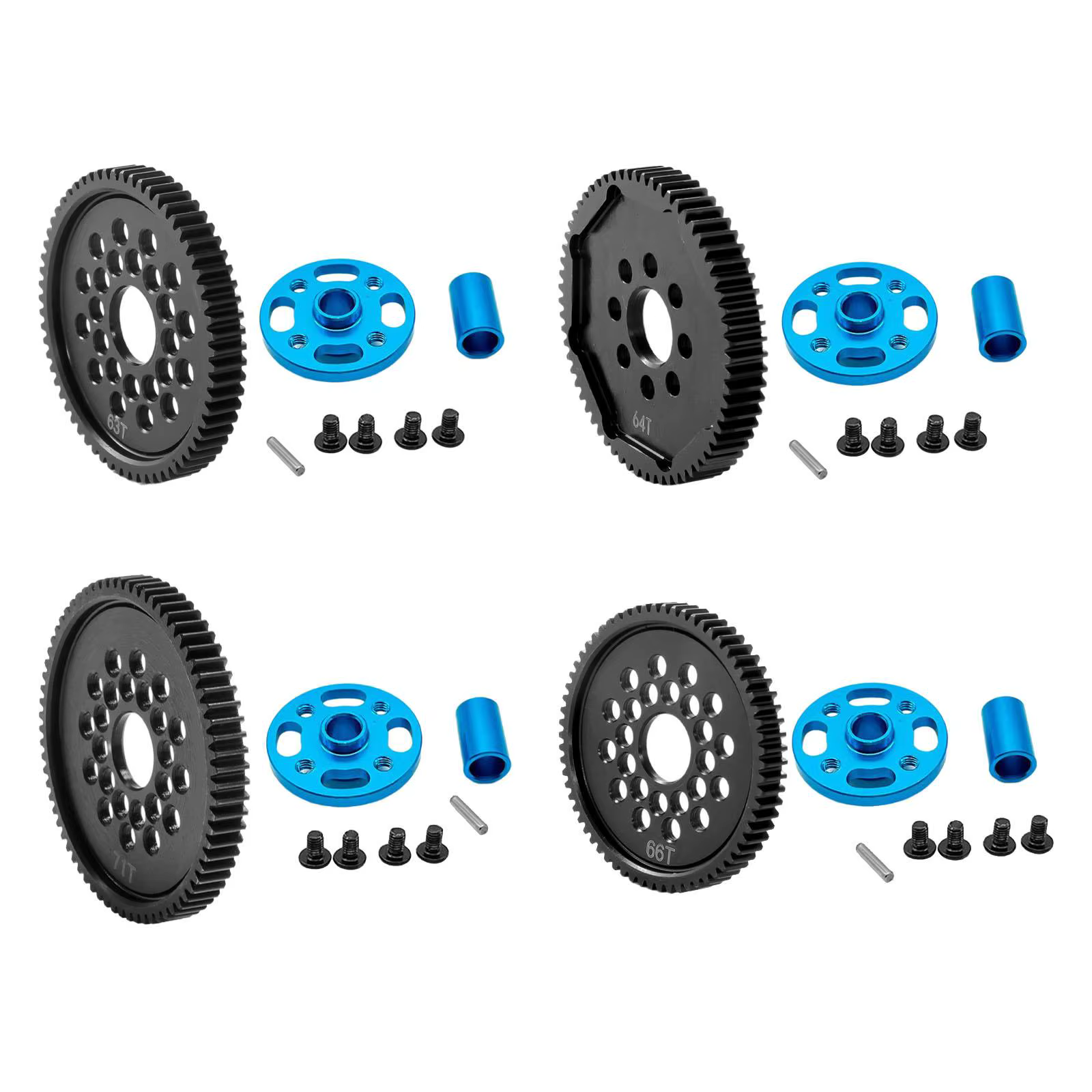Engranajes metálicos de alta velocidad para coche RC TT02 1/10 - imagen 3