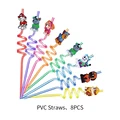 8pcs PVC Straws