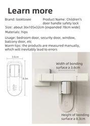 Cerradura de seguridad para bebés: protección de puertas ABS universal