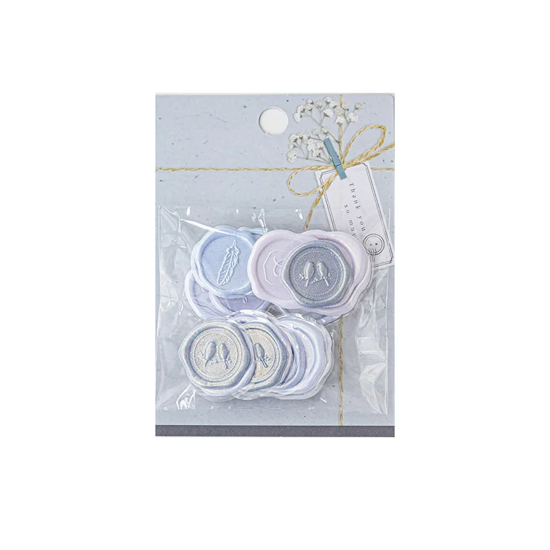 Pegatinas sello de cera vintage para scrapbooking y sobres - imagen 3