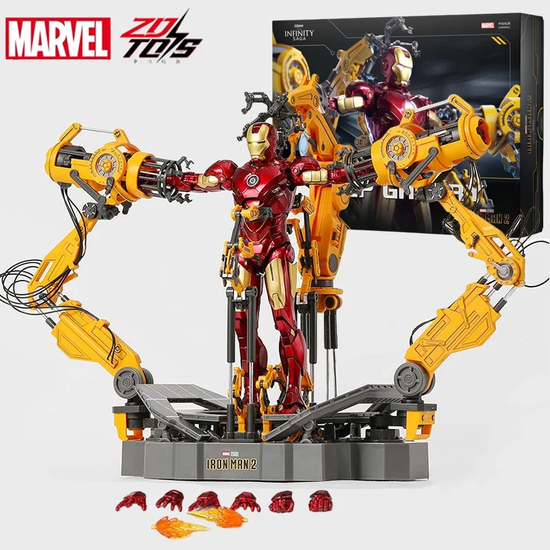 Zd Toys Marvel Iron Man MARK4 con traje de pórtico figura de acción 1/10 Tony Stark modelo figura juguete para regalo coleccionable para niños