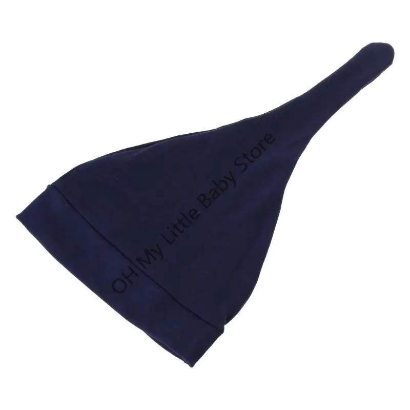 Gorro para bebé recién nacido de 0 a 6M, gorro anudado bonito de Color sólido, gorro infantil de primavera y otoño, gorros suaves de algodón para niños, regalo de ducha para niñas - imagen 5