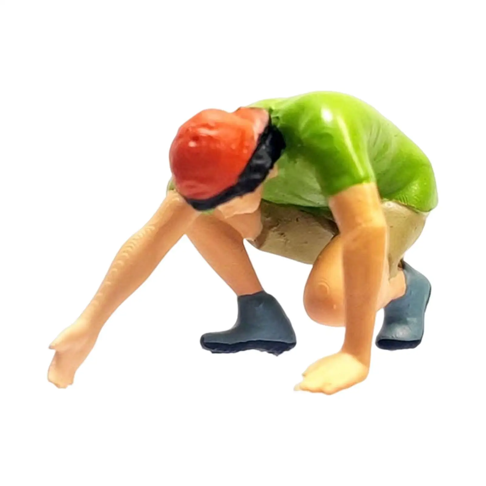 Hand Painted 1:64 Rock Climbing Figure Micro Landscape Collections Decoration