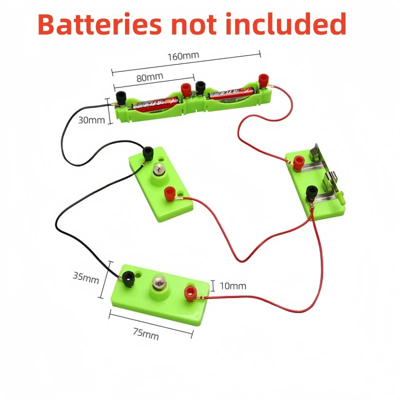 Sin batería, circuito Simple, serie de tecnología, caja de experimentos paralelos, juguete, equipo de experimentos científicos, circuito de soporte de lámpara pequeño - imagen 4