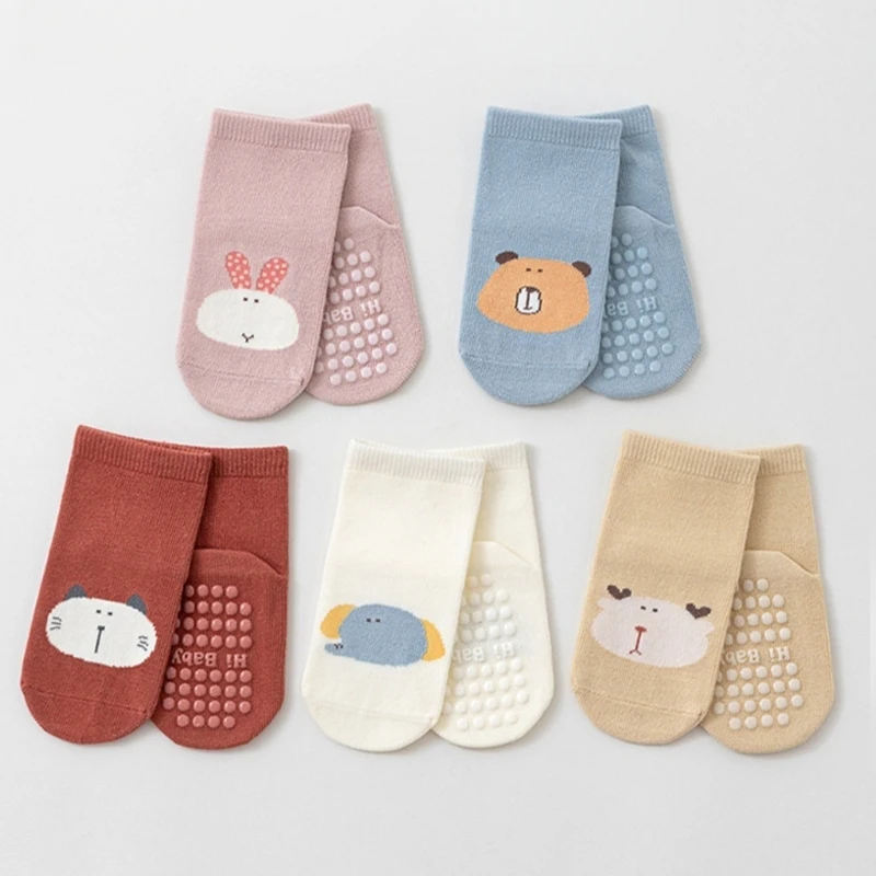 QX2D CAPILLOS CAREATORES CAREATE, 1 par calcetines piso bebé para niños pequeños agarre