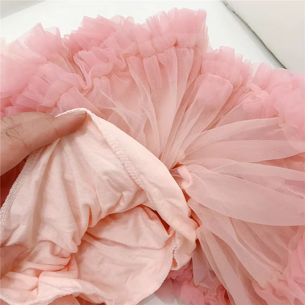 Somenie Vestido tutú de tul esponjoso para niña – Fiesta de princesa - imagen 5
