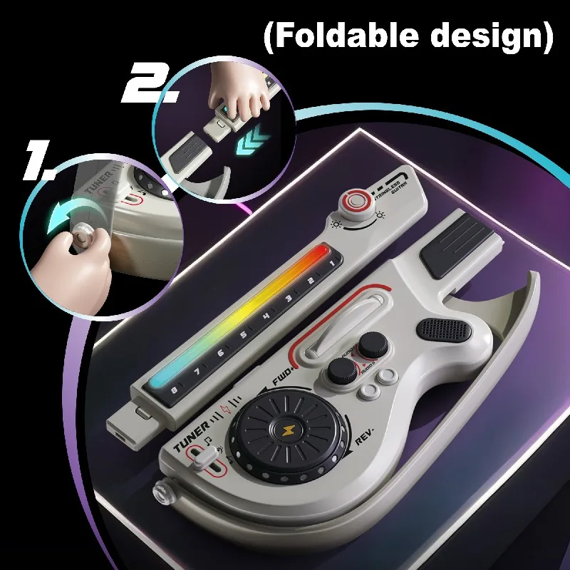 Guitarra eléctrica de juguete con luces LED y sonidos divertidos - imagen 4