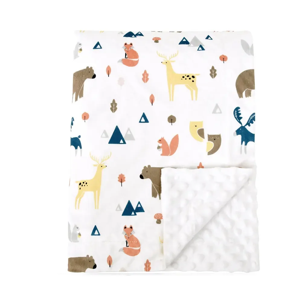 Manta para bebé y cochecito con estampado de dibujos animados
