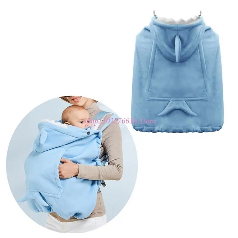 Capa elástica con capucha para portabebés, cálida y antiviento - imagen 3