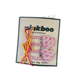 Pinzas para el pelo con lazo de corazón para niñas