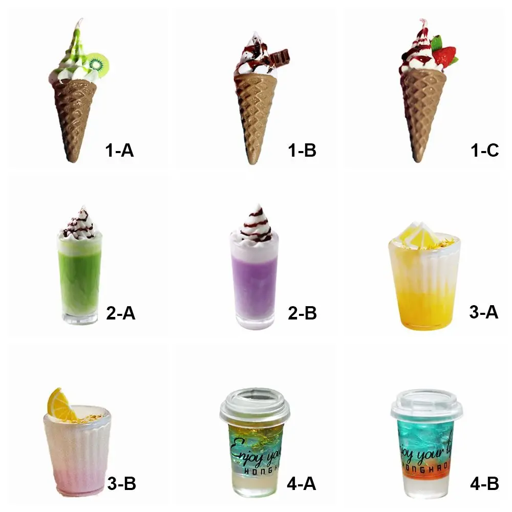 Regalo 1/6 1/8 1/12 casa de muñecas bebidas postre jugo Multicolor helado en miniatura accesorios escena modelo Micro taza de bebida - imagen 5