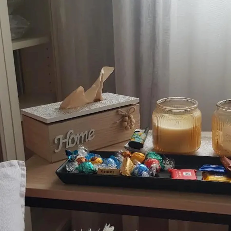 Caja de pañuelos de madera europea hecha a mano, cajas de papel modernas para restaurante occidental, organizador de servilletas de escritorio para sala de estar, decoración del hogar - imagen 3