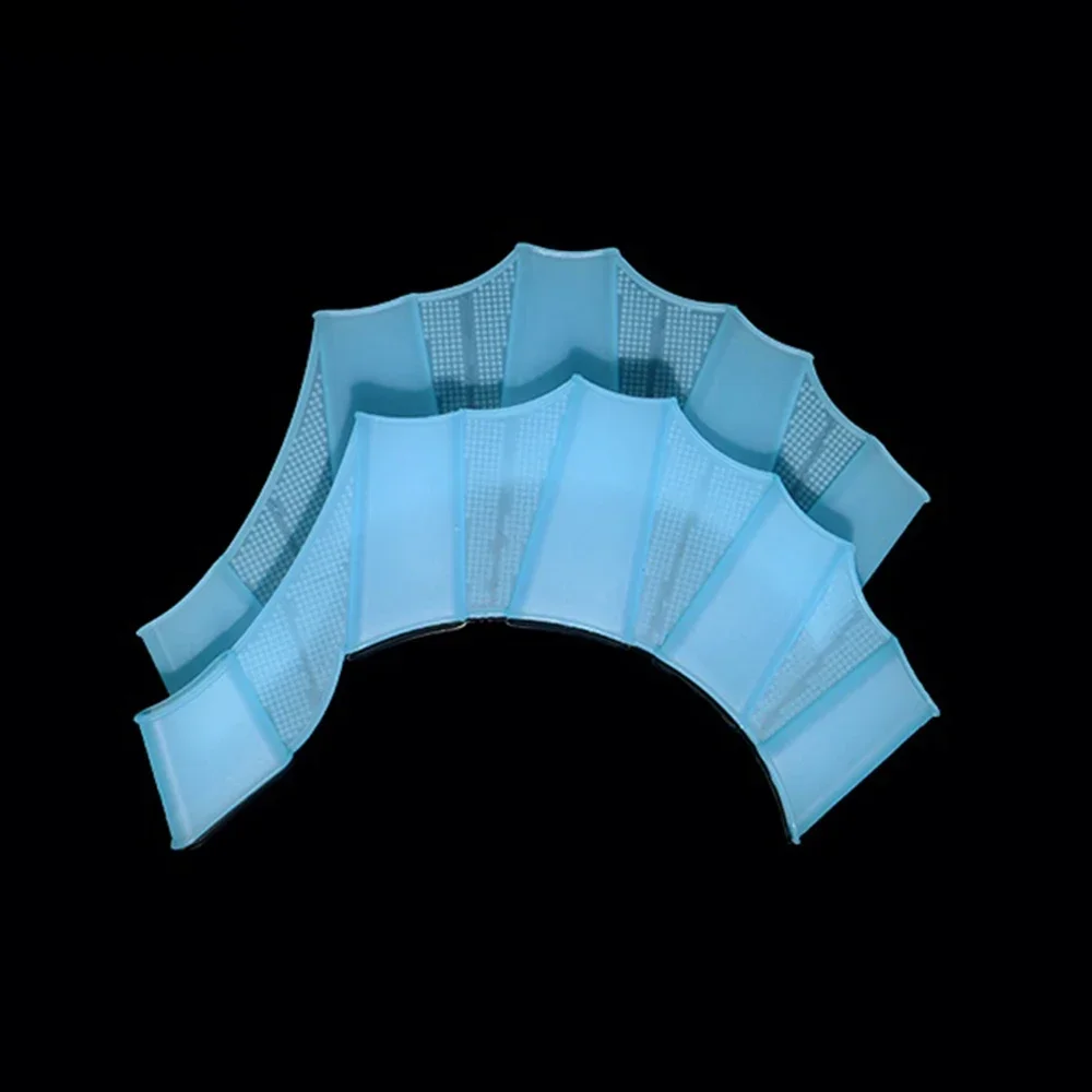 Aletas de silicona para natación con guantes de entrenamiento