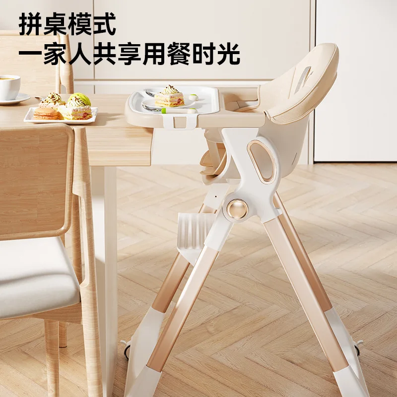 Silla de comedor para bebé, silla de comedor portátil plegable para niños, silla de aprendizaje para el crecimiento del bebé, comedor multifuncional - imagen 2