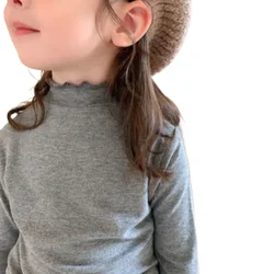 Camiseta interior para niñas, camiseta de manga larga para primavera y otoño, ropa interior para niños, camisetas informales, ropa de 1 a 7 años