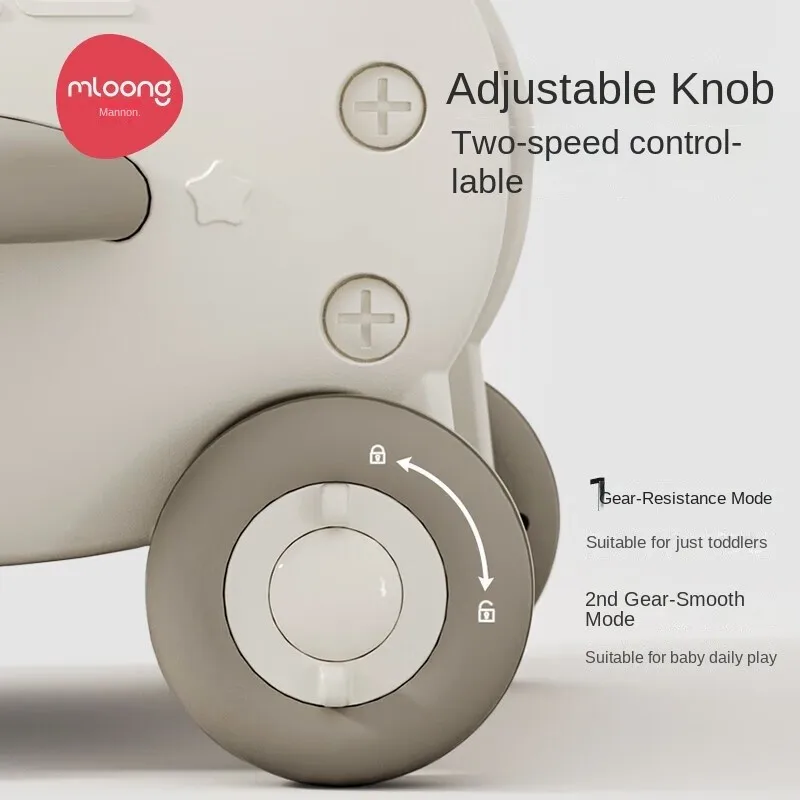 Andador de engranaje ajustable multifuncional para bebé, maravilla anticaída para bebés aprendiendo a caminar, juguete para niños, cochecito asistido por energía - imagen 4