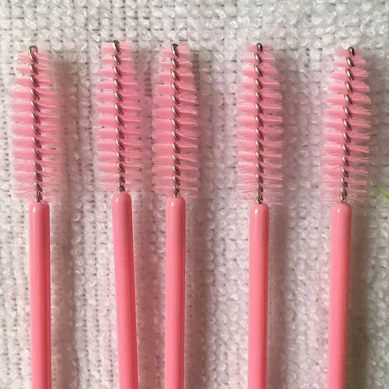 Maquillaje para mujer, 50 Uds. Para injerto de pestañas, herramientas de cepillo de extensión, varita de rímel desechable de nailon, aplicador, cepillos para pestañas - imagen 4