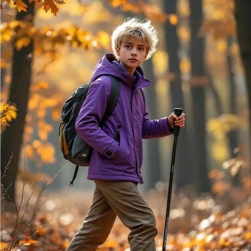 Parka impermeable para niño con capucha – Abrigo de invierno - imagen 3