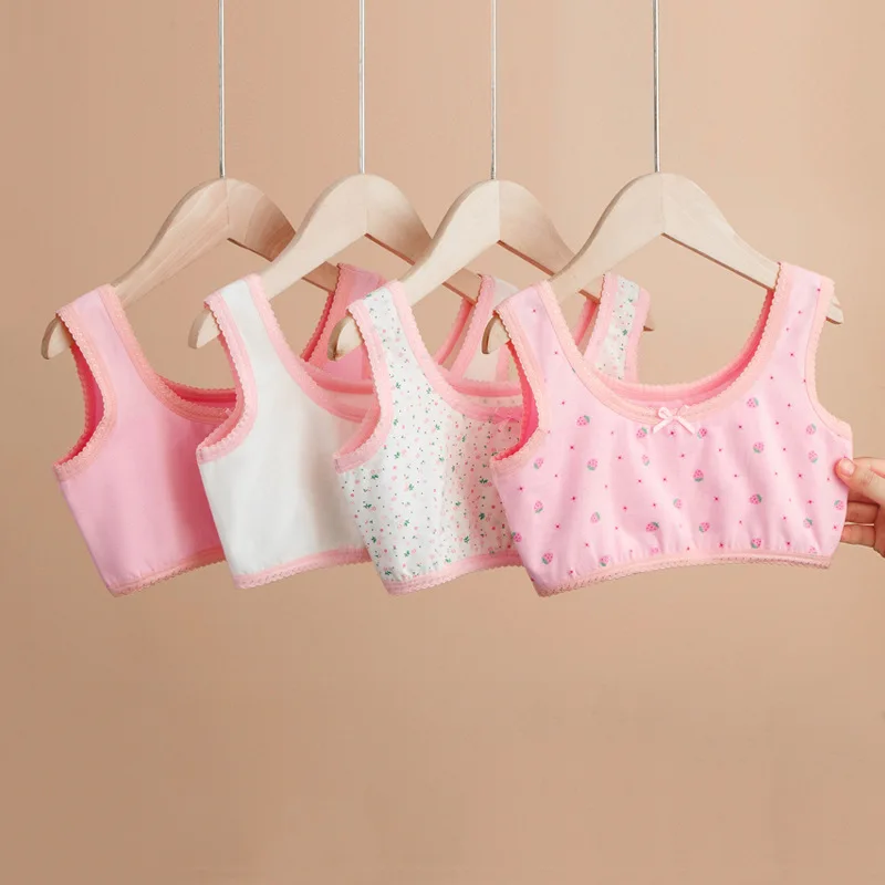 Sujetadores de entrenamiento para chicas adolescentes, sujetador elástico inalámbrico para pubertad, camisetas sin mangas deportivas de algodón, ropa interior, triangulación de envíos