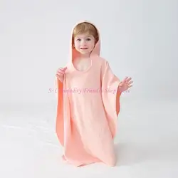 Poncho albornoz bebé de algodón suave para baño