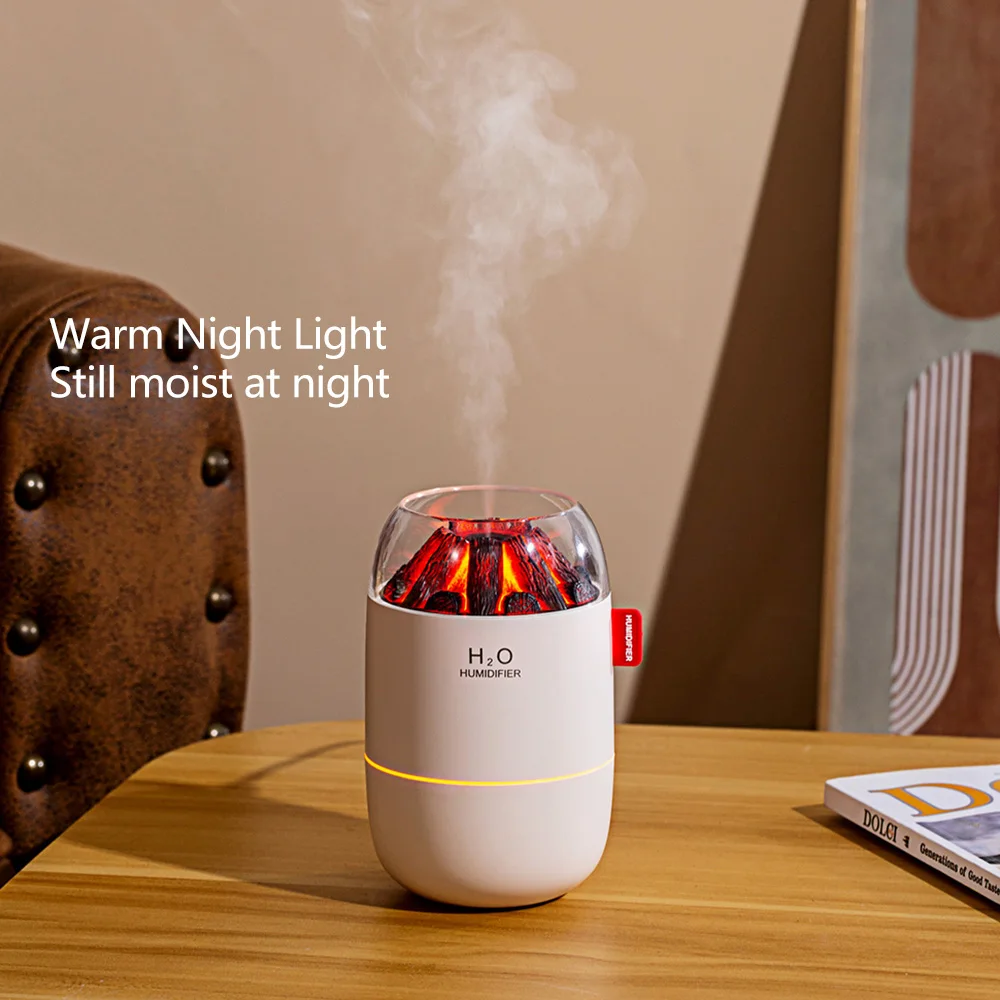 Humidificador de aire antirreo de carbón, difusor de niebla pesada silencioso USB, dos modos, para dormir en casa, volcán, hisopo de algodón, novedad de 2025 - imagen 3