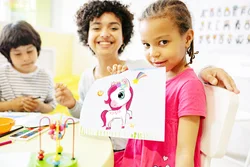 Pegatinas unicornio kawaii – juego de hojas para decorar caras