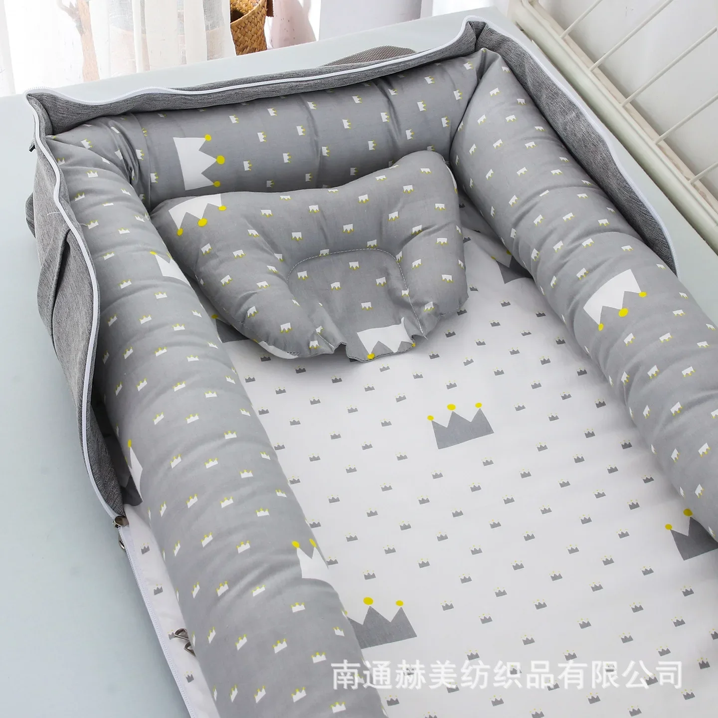 Cuna de bebé, portabebés portátil para mamá, cama de equipaje de un solo hombro aislada, cama media, cuna de viaje - imagen 5