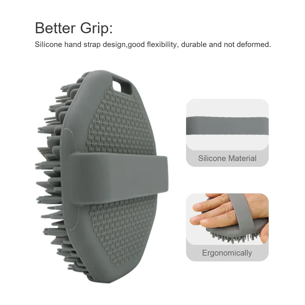Cepillo de baño para masaje de ducha, con limpieza ergonómica, mango corporal de silicona suave, herramienta exfoliante portátil para el hogar - imagen 3