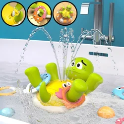 Juguete de baño de tortuga eléctrica, tortuga nadadora, juguetes de tortuga con rociador de agua, juguetes de baño interactivos para niños, juego de agua