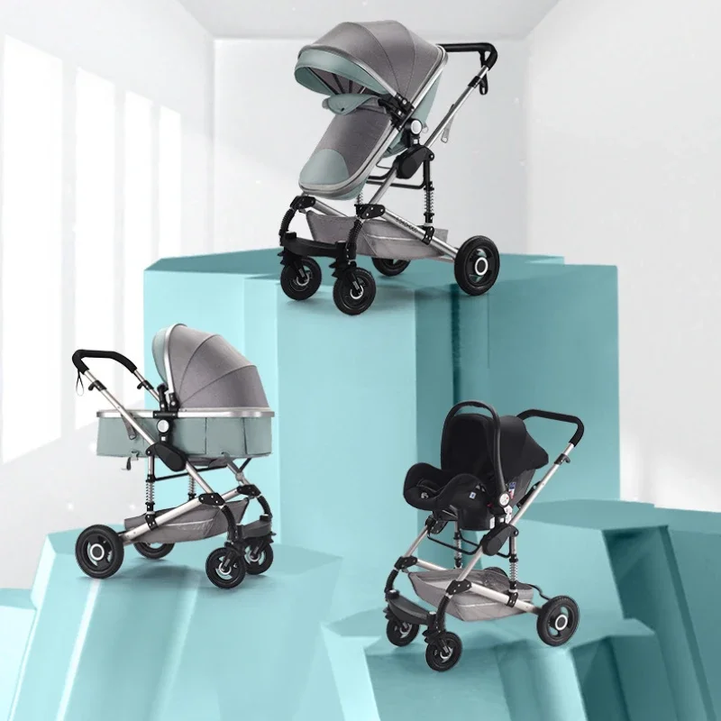 Cochecito 3 en 1 con asiento reversible y cesta extraíble - imagen 5