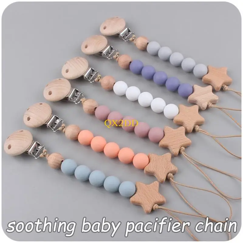 Pacificador QX2D Clips Baby Girl Puppifier Portes Clip silicona con cuentas dentición chaquetas Soporte