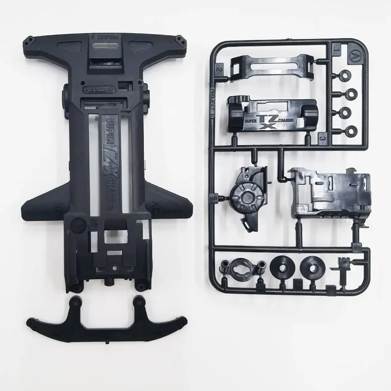 Chasis de coche de carreras de carbono, chasis TZX de plástico, mini 4wd, hecho en casa, 1 Juego