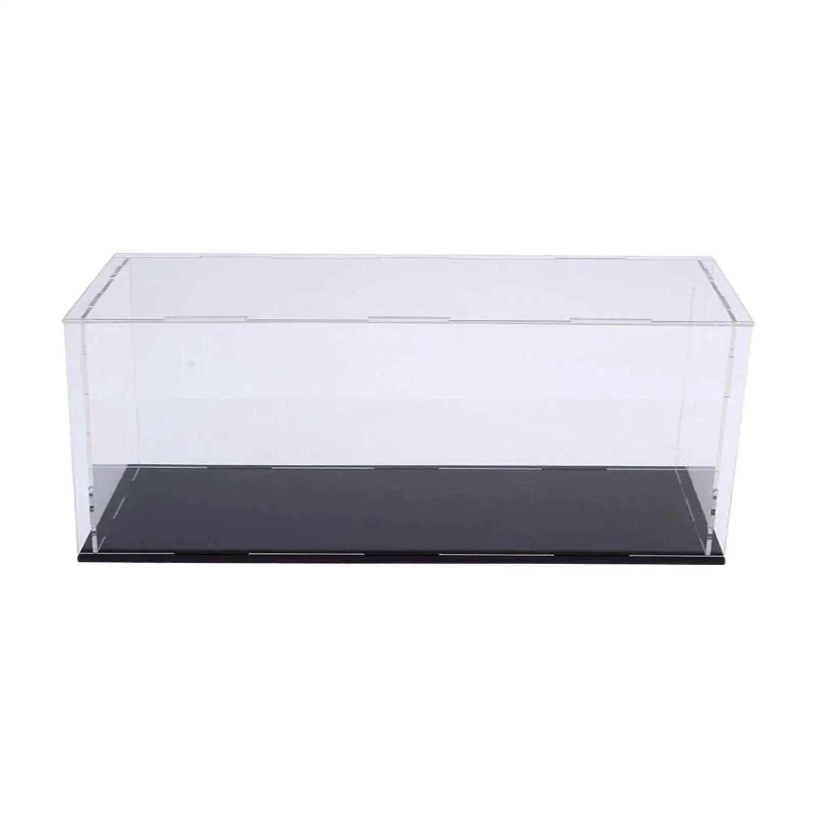 Acrylic Display Case Transparent Cube Freestanding Rectangle Dustproof Action Figures Display Showcase for Vehicles Model