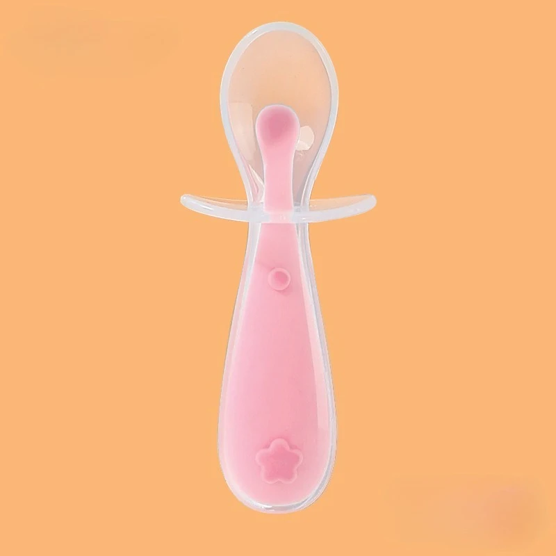 Cuchara silicona entrenamiento bebé – Punta suave - imagen 3