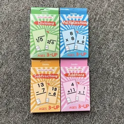 Tarjetas didácticas de suma, resta y multiplicación para niños