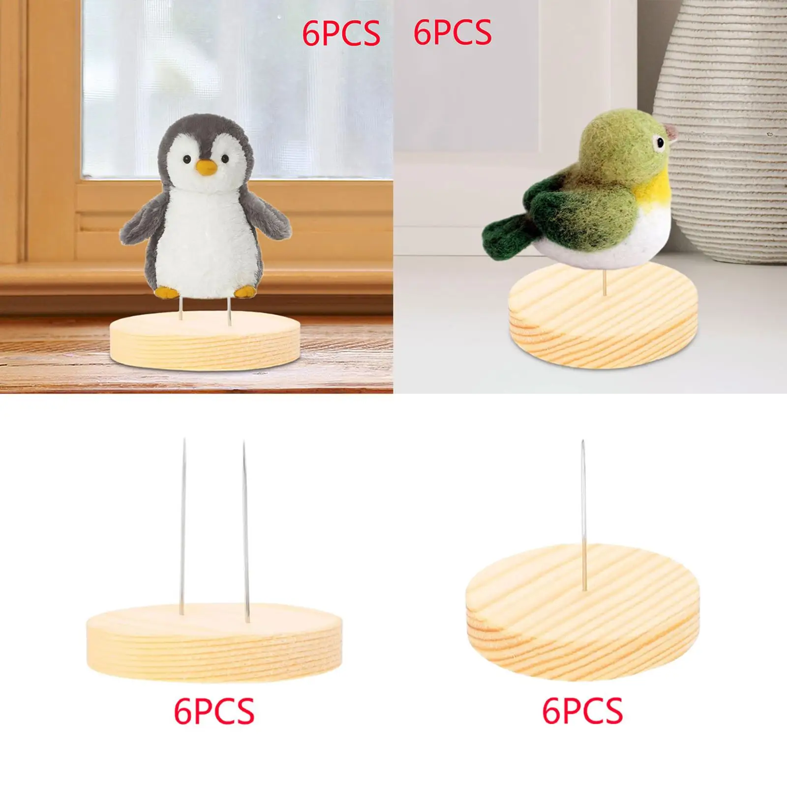 Crochet Doll Stand, Doll Display Holder Doll Holder Felting Animal Doll Wooden Base Bear Support for Action Figures Doll