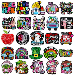 5/10 Uds nuevas cuentas focales de silicona a granel amor serie de profesores de la suerte cuentas DIY collar pulsera llavero joyería regalos Accesorios