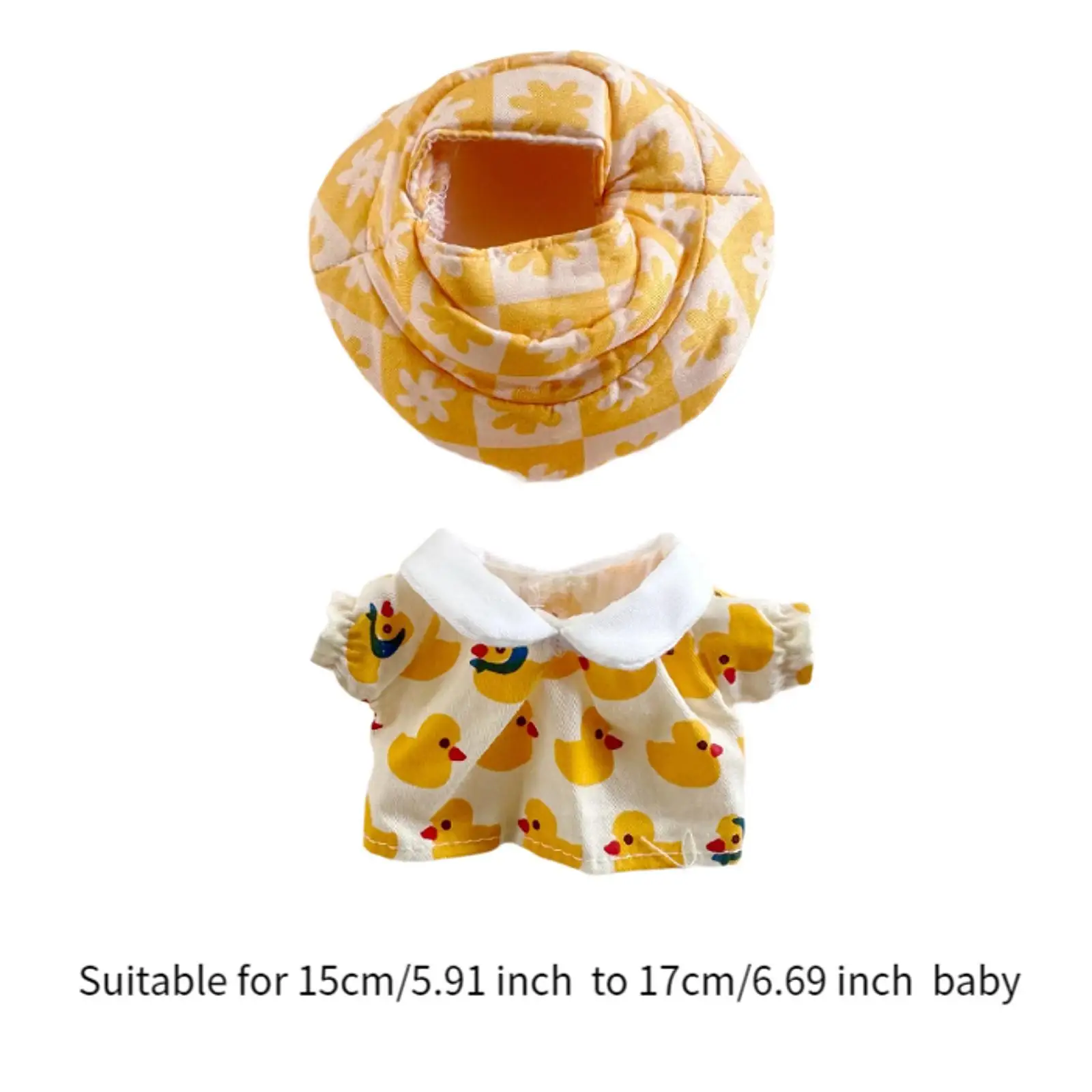 Doll Clothes Costumes with Hat Soft Photo Props Cute DIY Doll Clothing for 15cm/17cm Doll