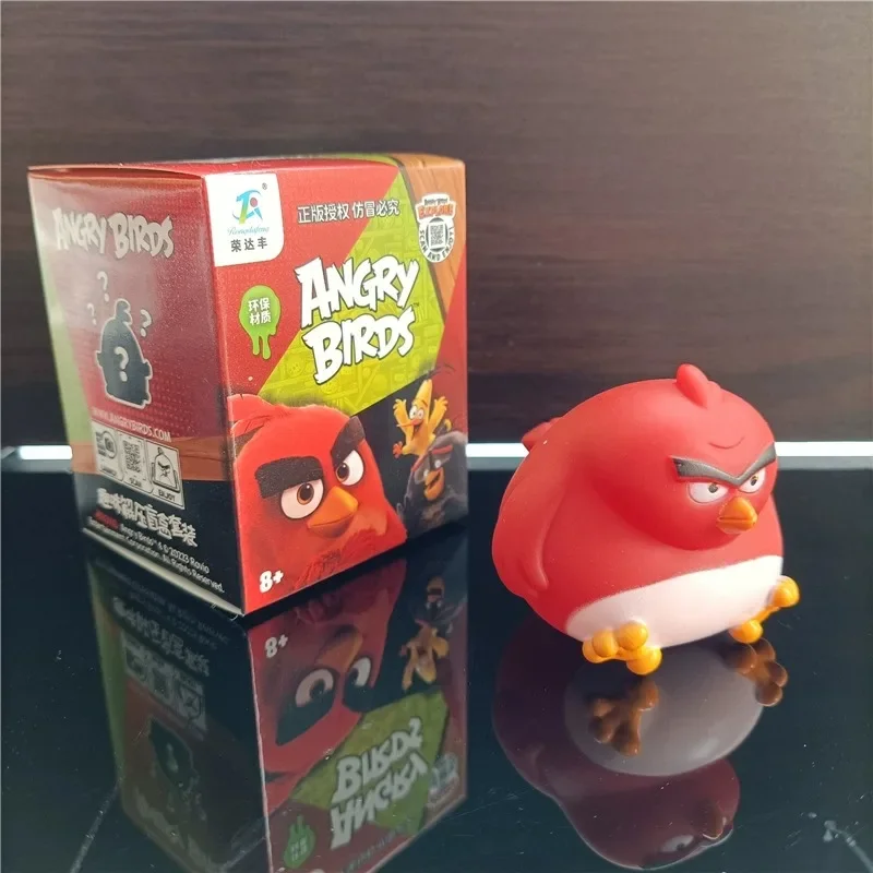 Hasbro sonido Angrys pájaros caja ciega juguetes plástico suave mano pellizco dardos amarillo azul hermano Anime figuras de acción juguete modelo regalo - imagen 5