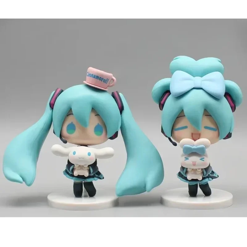 Hatsune Miku Cinnamoroll figura de felpa de PVC lindo Anime decoración juguete para regalo para niños coleccionistas regalo de cumpleaños - imagen 2