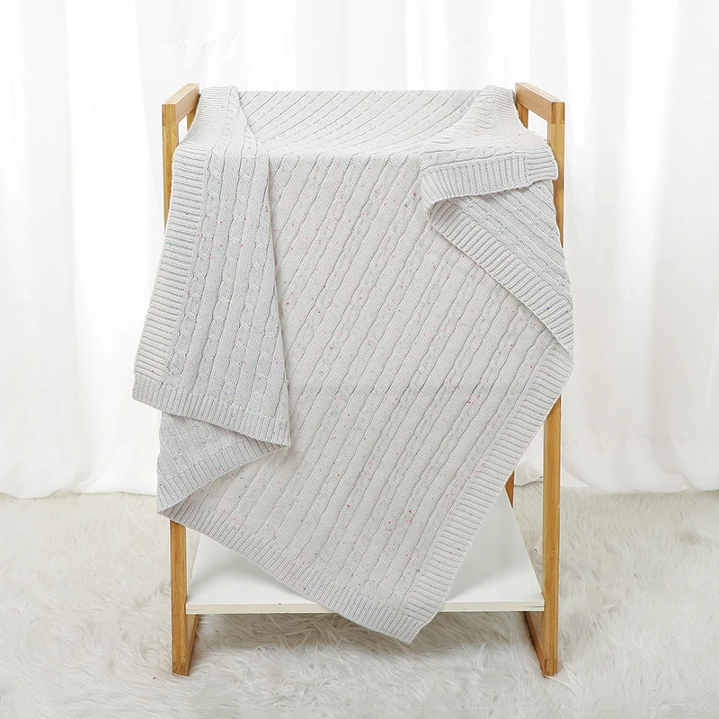 Manta de punto para bebé recién nacido, colcha de cama para niño y niña, manta súper suave a cuadros a la moda para cochecito, envoltura envolvente, fundas para dormir de 100x80CM - imagen 2
