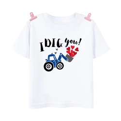 Camiseta de tractor para niño – Estampado San Valentín