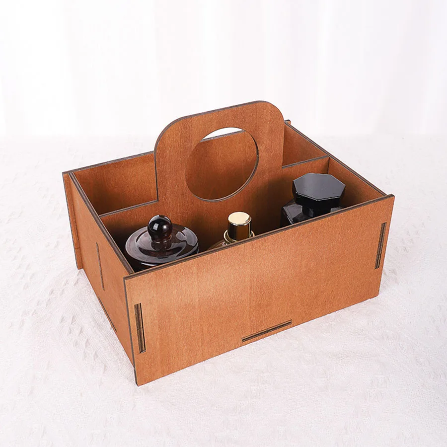 Caja de almacenamiento Retro de madera maciza, cesta de escritorio para libros, aperitivos, frutas, cosméticos, cajas organizadoras, ropa de cama para el hogar, cesta para habitación - imagen 3