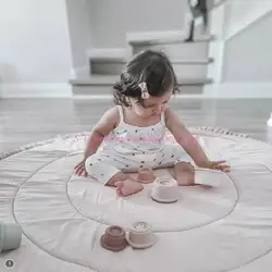 Alfombrilla de juego para bebé en algodón suave para gatear seguro