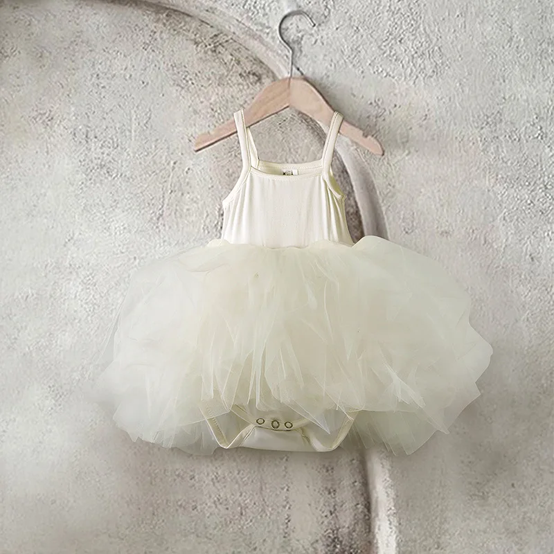 Ropa de verano para niñas de 0 a 2 años, camisola, vestido de baile, mono de tul, una pieza - imagen 3