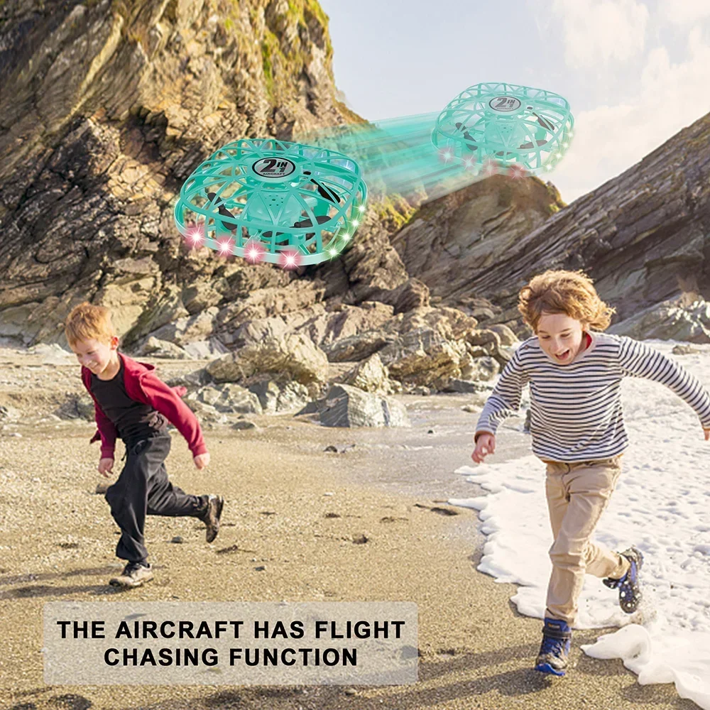 Mini Drone UFO juguetes volando mano detección inducción RC helicóptero avión Quadcopter 360 juguetes para niños regalo de Navidad - imagen 3