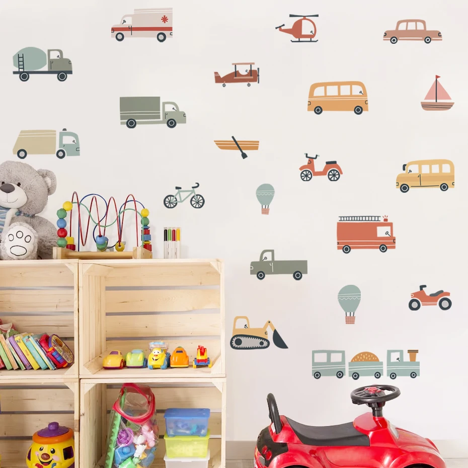 Vinilos decorativos vehículos para cuarto infantil - imagen 5