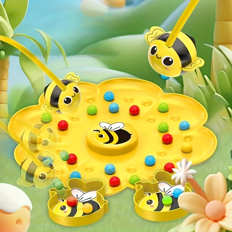 Juego de mesa multifuncional Little Bumblebee, rompecabezas, juguetes de pesca, juguetes educativos interactivos para niños, regalo de Navidad, juego familiar - imagen 4